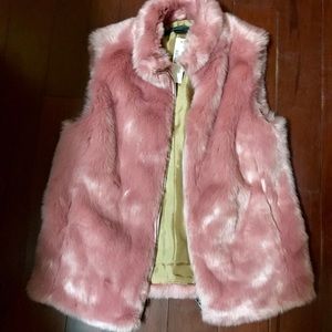 FLASH SALE ⚡️NWT Pink JCREW retail fur vest